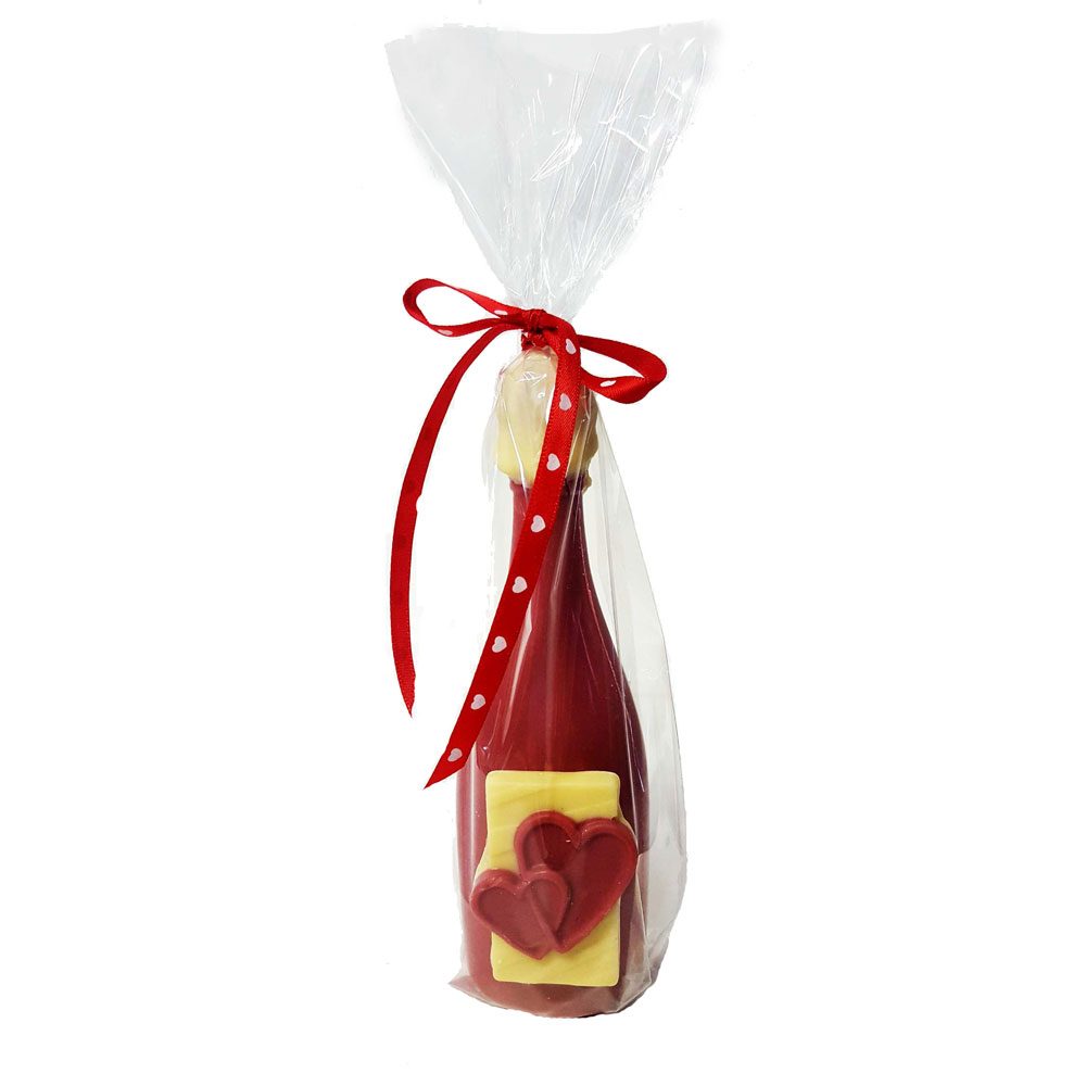 Bottiglietta al Cioccolato Ruby Sweet Love 2Cuori Dolciaria Tina